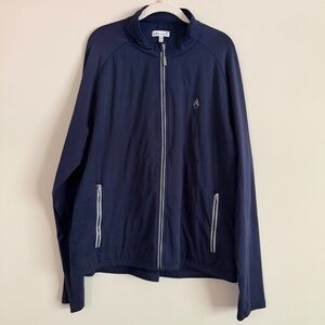 Peter Millar Crown Blue Quilted Full Zip Jacket Men’s XL Logo